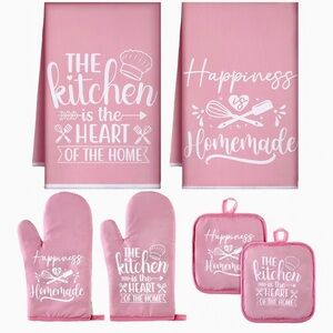 Sratte 6 pieces kitchen decor accessories, NWT, color pink